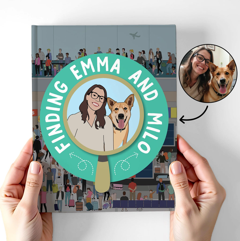 Pet Owner And Pet Search And Find Book | Pet Personalized Book For Dog And Cats